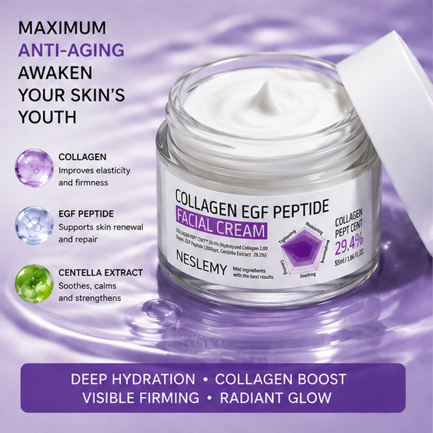 ✨ BUY 1 GET 1 FREE 🎁 NESLEMY Collagen EGF Peptide Cream — Restore Youthful Glow, Firmness & Deep Hydration